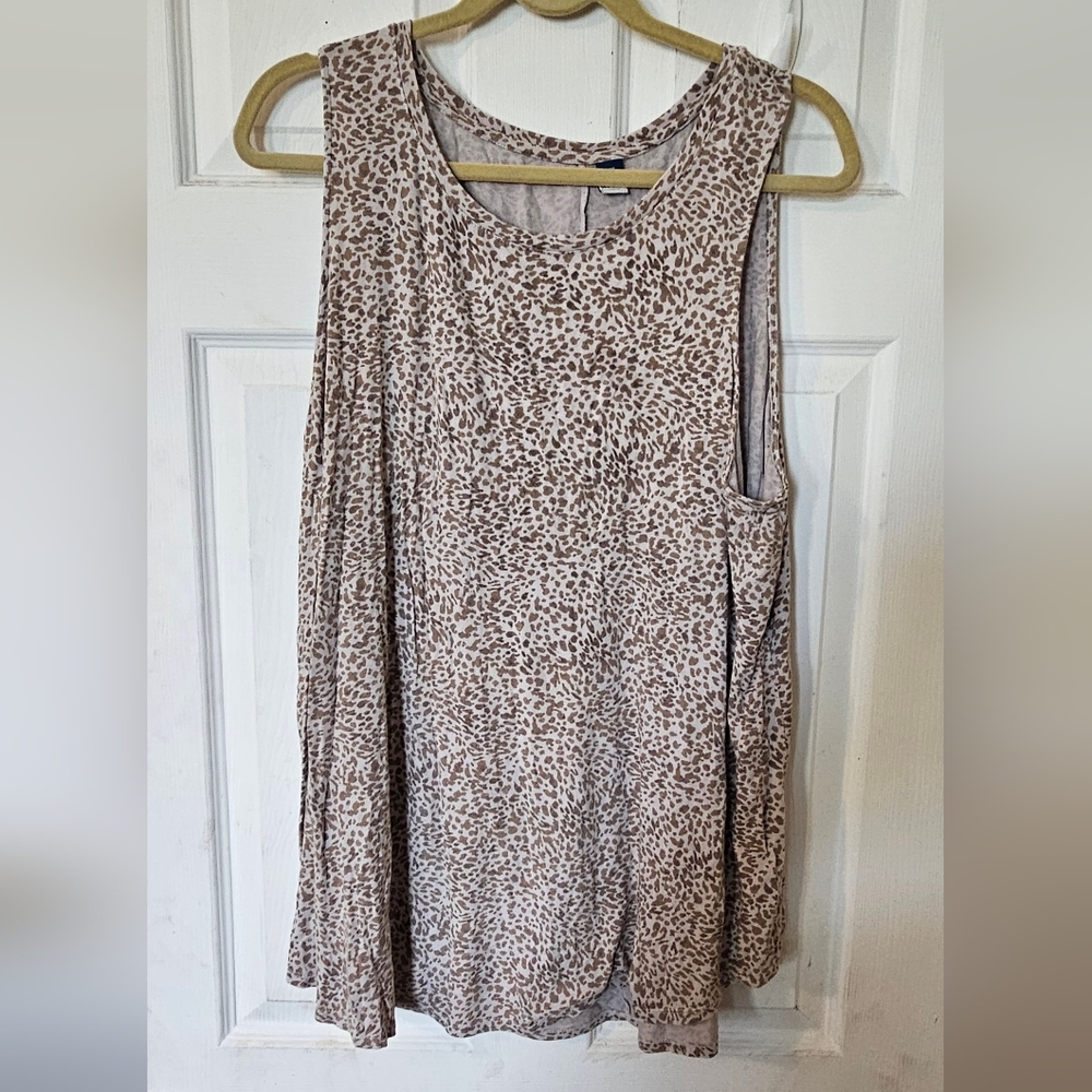 Old Navy Luxe Tan Animal Print Top